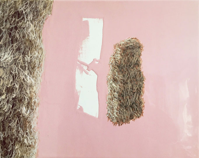 Blumental, 2023, Lack, Acryl auf Leinwand, 40x50cm