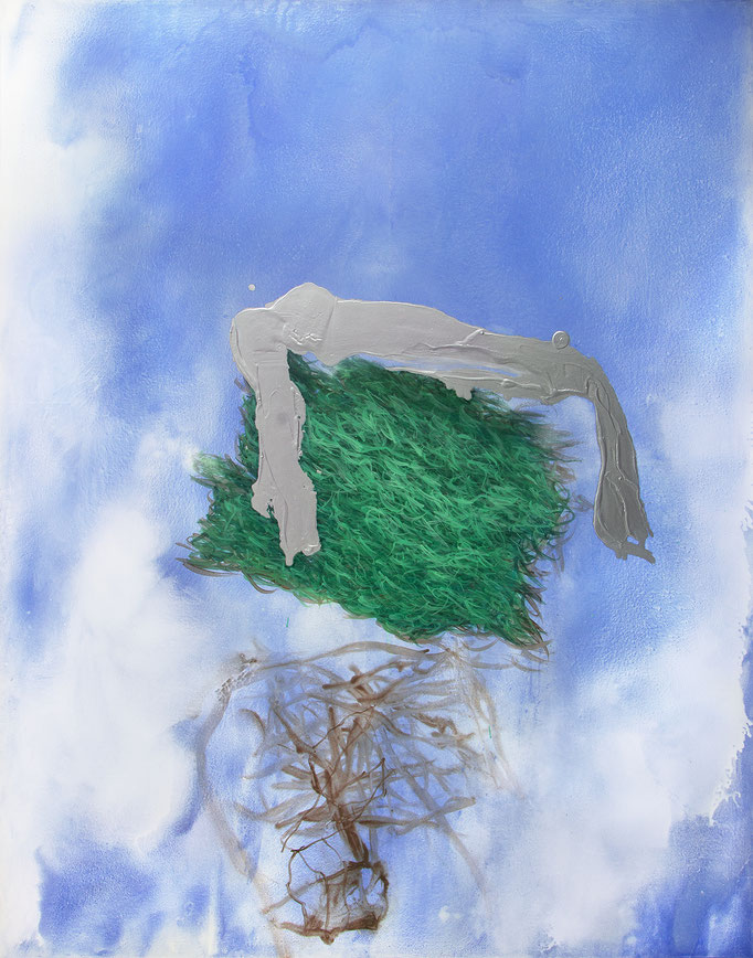 Land and Islands, 2023, Aquarell, Acryl auf Leinwand, 190x150cm