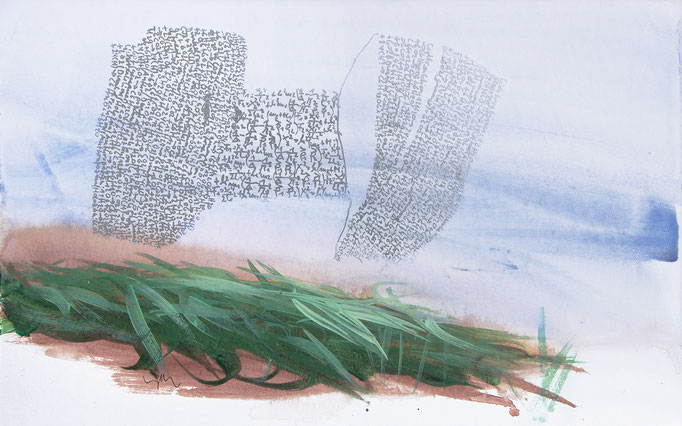 Land and Islands, 2024, Acryl, Öl-Aluminium auf Karton 31x50cm