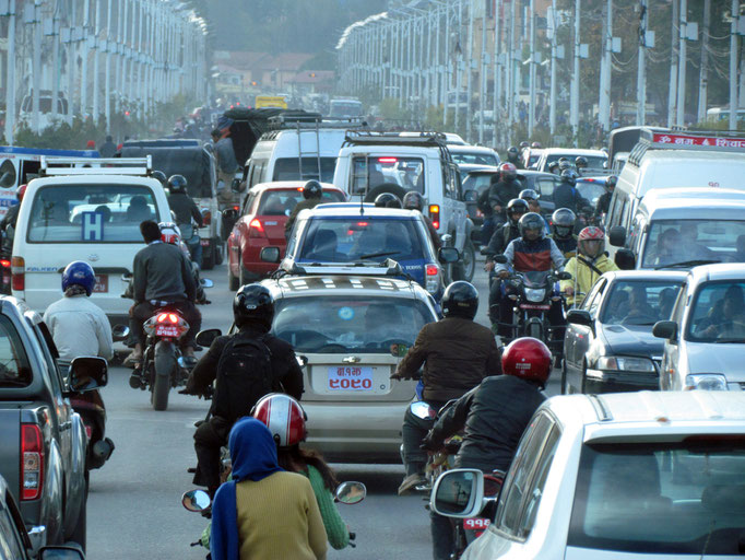 Verkehr in Kathmandu