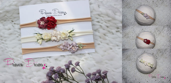 Blumen Haarband für Taufe
