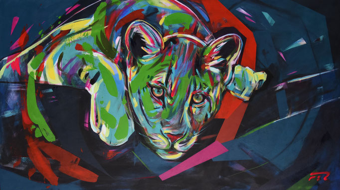 Leopard, 2018 Acrylic on canvas, 80 x 140 cm, 2018