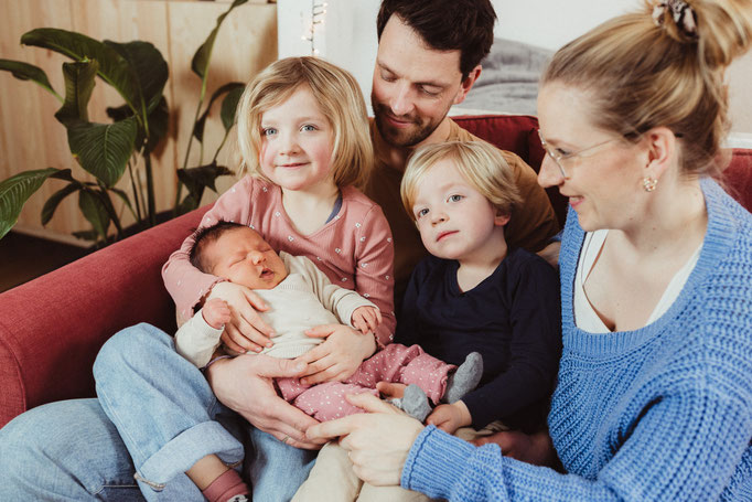 Familienshooting zu Hause