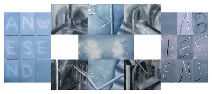 Transfer 25-teilig Acryl Öl / Lwd. 390 x 135 cm 2006 - 2023