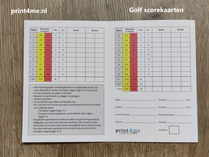 golf-scorekaarten