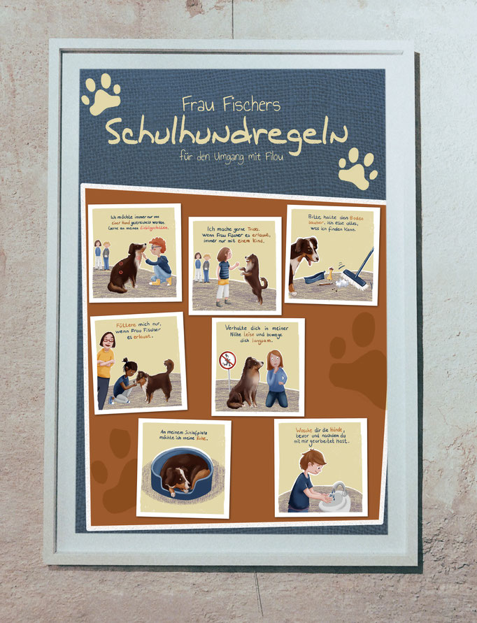 Plakat Schulhundregeln