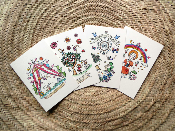 Greetings cards and prints with Victoria Durrer Gasse for La Galeria Elefante, Ibiza