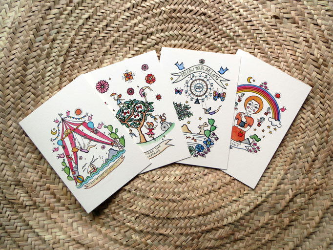 Greetings cards and prints with Victoria Durrer Gasse for La Galeria Elefante, Ibiza.