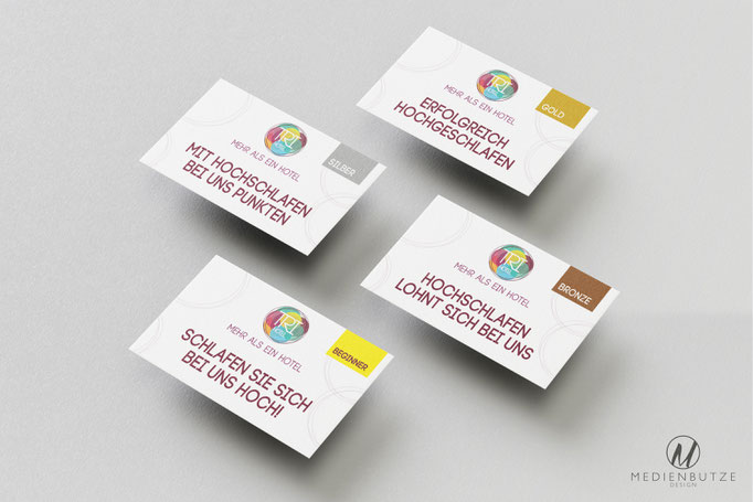 Grafikdesign - Stammgastkarten im Corporate Design für Hotellerie