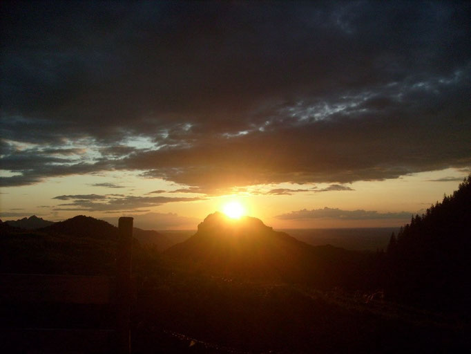 Sonnenuntergang an der Altkaseralm