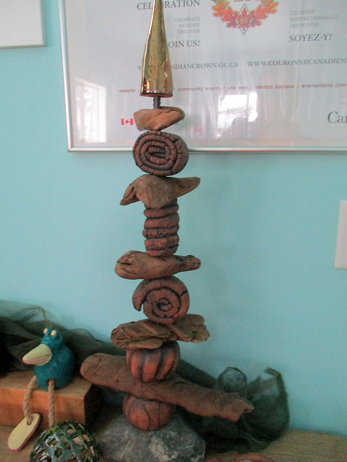 Driftwood Ceramic Totem