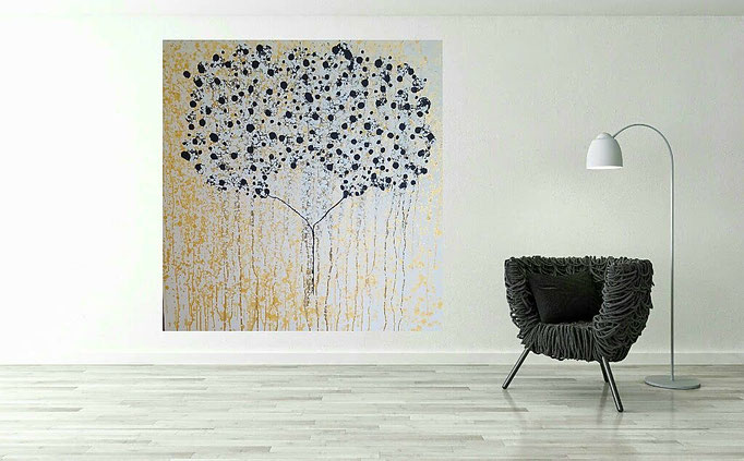 Der Baum In Beige Malerei Serpil Sögüt Krefeld