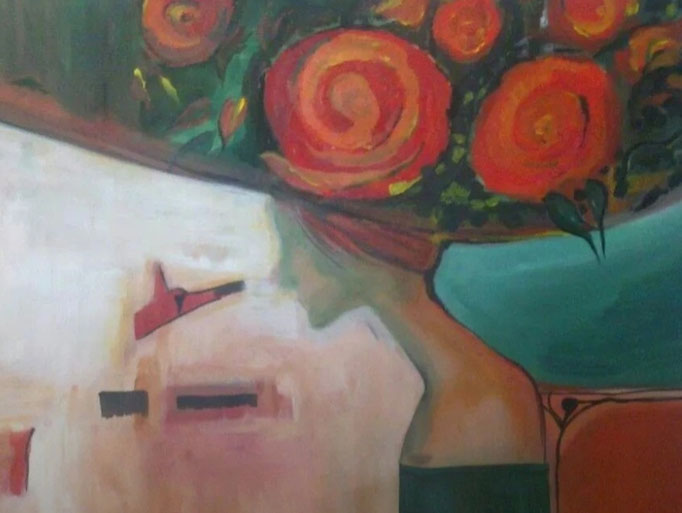 Die Dame mit dem Rosen-Hut Serpil Sögüt Krefeld