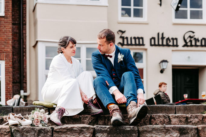 Brautpaar am Stint in Lüneburg
