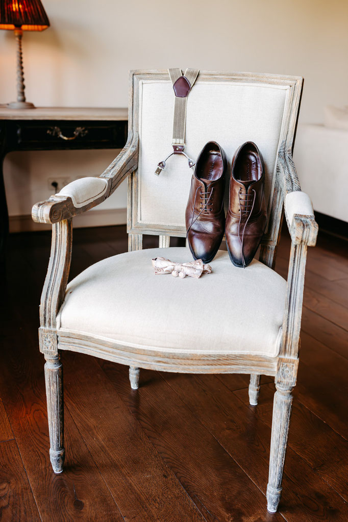 Schuhe beim Getting Ready