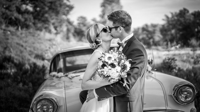 Brautpaar in der Heide 