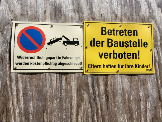 Unbefugten ist das Betreten der Baustelle untersagt - Aschaffenburg - München - Frankfurt - Bayern