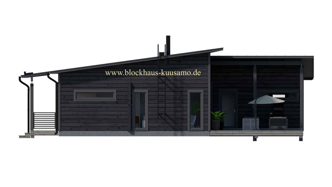 Wohnblockhaus in L-Form - Ansicht