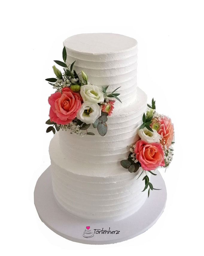 Cremetorte ohne Cake Topper