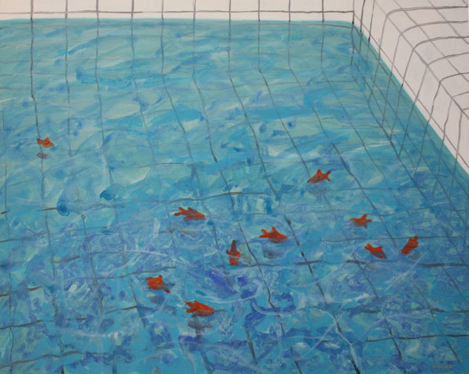 Piscine 3 - Acrylique sur toile 100x80 cm-2012