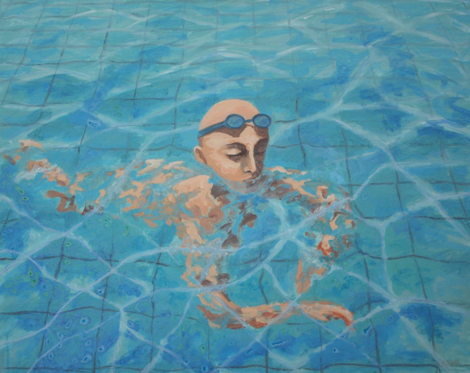 Piscine 4 - Acrylique sur toile 100x80 cm-2012