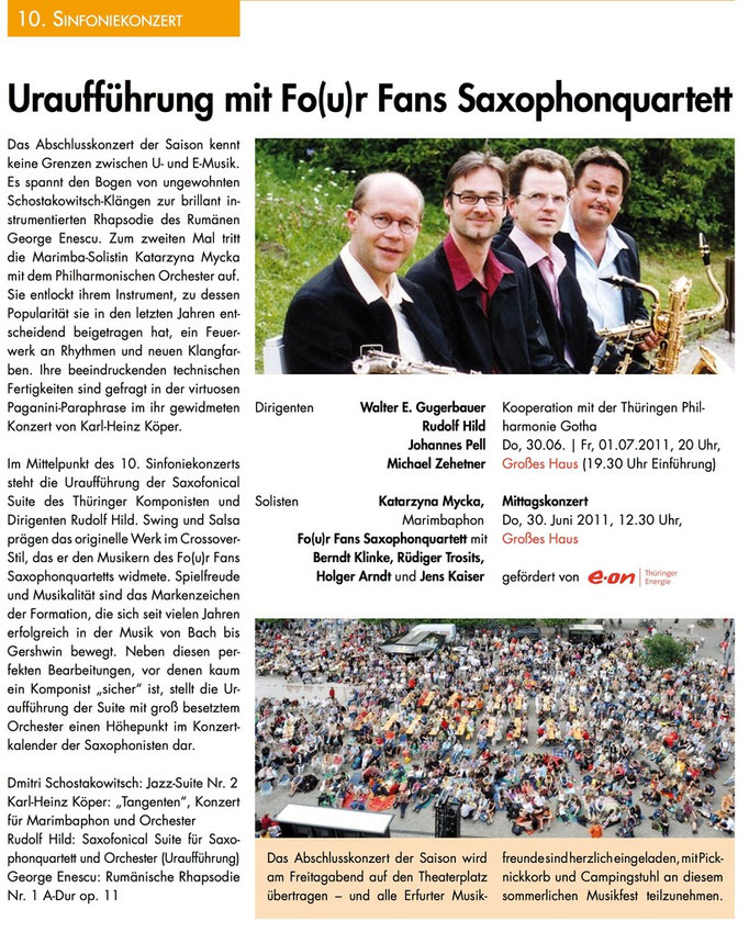 Konzert Erfurt Uraufführung