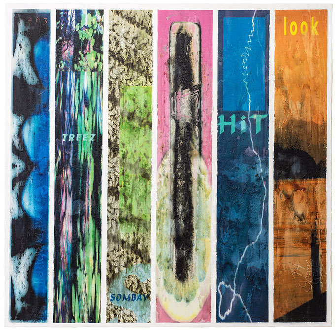 FIRST MOMENTS (2013/2014, 1/8, 119x117cm, MP0001, Photographien, Scans, Inkjet-Pigmentdruck auf Leinwand, Mischtechnik) © Michael Pfenning