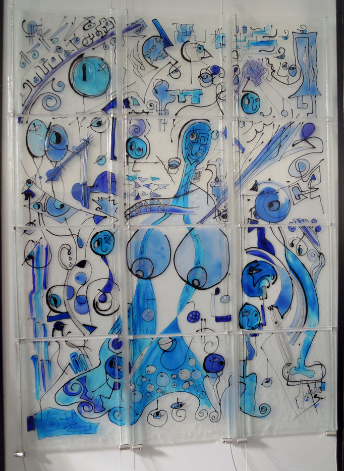 Mère Azur -    Primé au 55e salon Grand Format  Artistes de nos régions Mennecy (91)