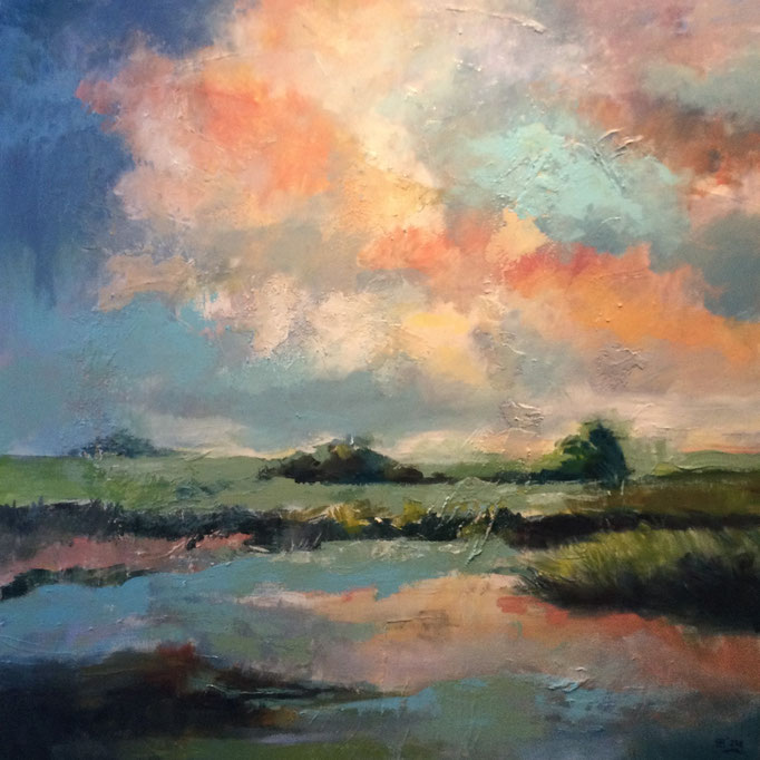 Zonsondergang in de polder