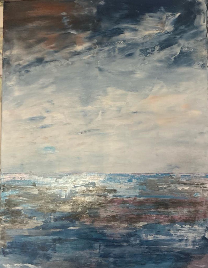 Unruhige See Acryl 8ß x 60 cm