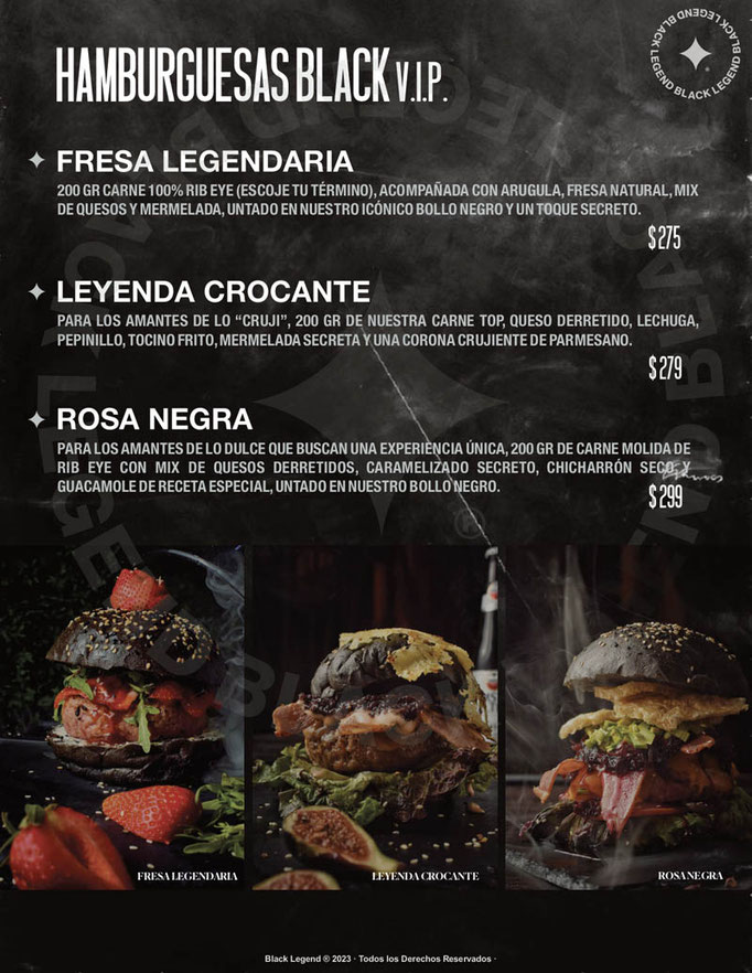 black legend menu, restaurantes de hamburguesas en cdmx, black legend restaurante
