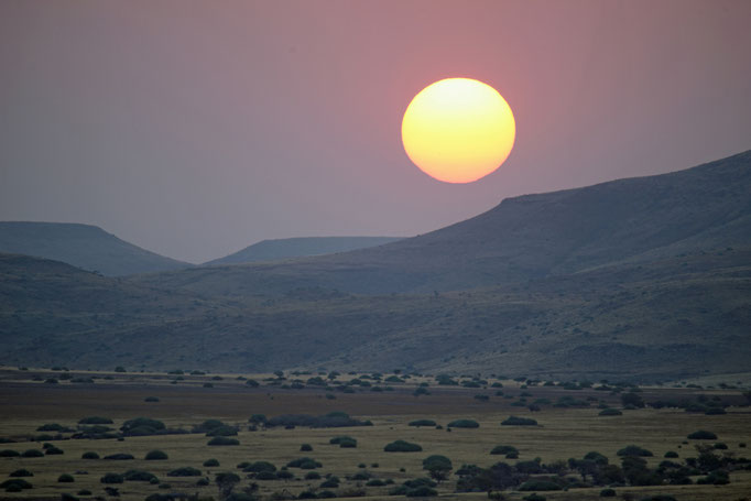 2014: Sonnenuntergang in Namibia