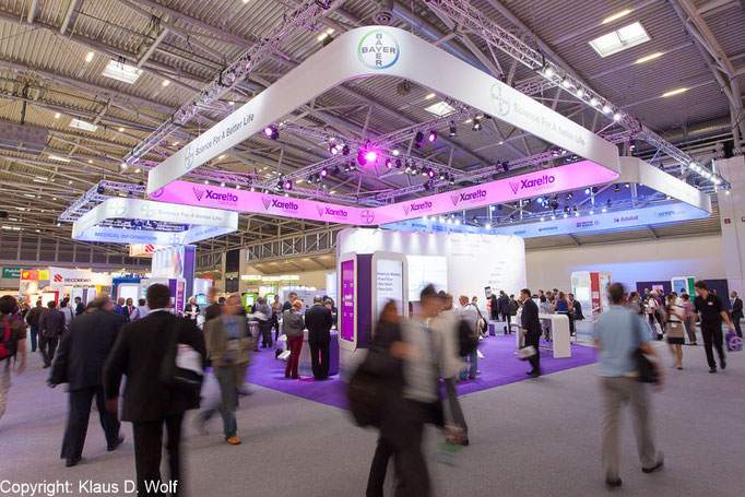 Messefotografie, Bayer Messestand im Rahmen des ESC Kongresses, Messe München