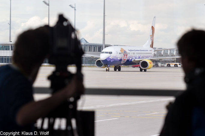 Eventfotografie, Bärenmarke Flugzeugtaufe, Flughafen München