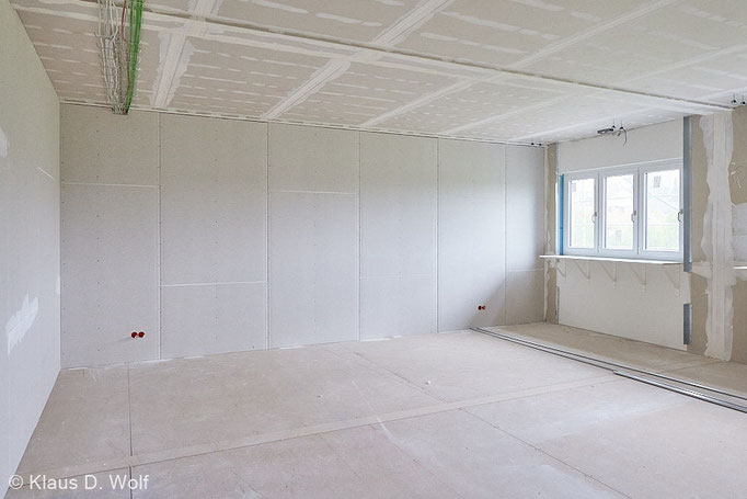 Architekturfotograf München: Innenaufnahme auf der Baustelle in Marktoberdorf