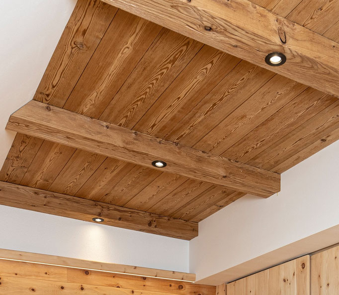 Wandverkleidung + Holzdecke Vintage-Holz