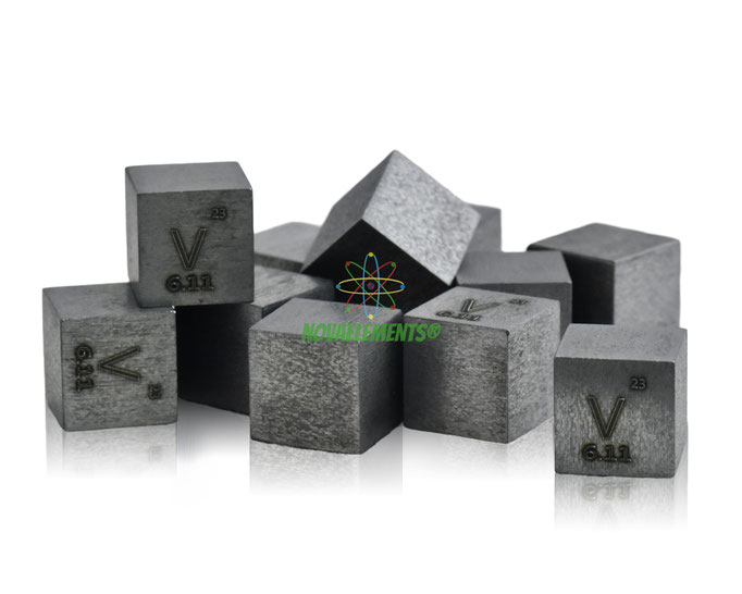 vanadium density cube, vanadium metal cube, vanadium metal, nova elements vanadium, vanadium metal, nova elements vanadium
