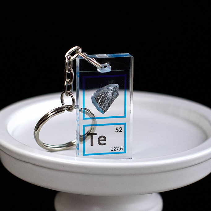 tellurium keychain, element keychain, metal keychains, periodic table elements keychain, periodic table gift, periodic table gadgets, elements gift