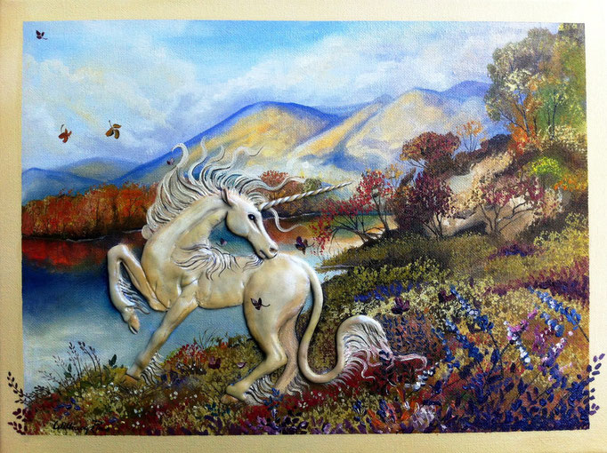 "Einhorn, 2012" 30 x 40 cm.