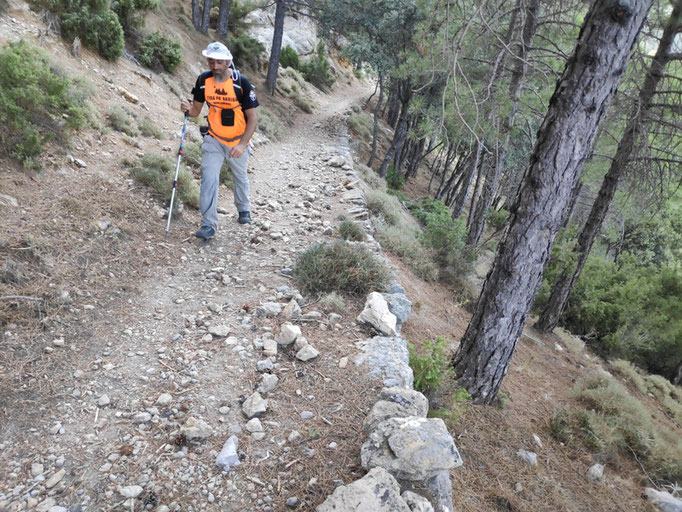 Camino de herradura que nos baja a Prado Redondo