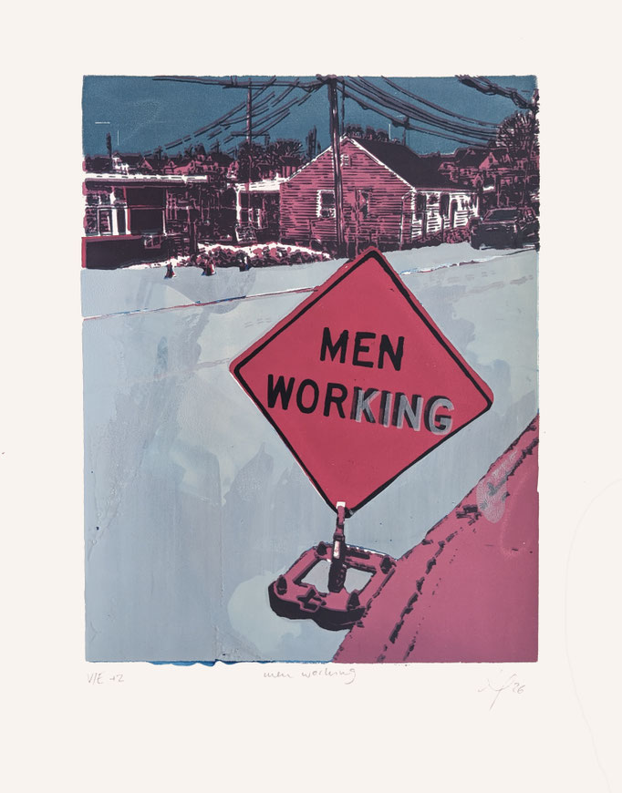men working2, 40 x 30 cm, screen print, 26