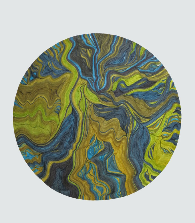 Deneb Algedi, 2017, drawing ink on paper, 150 x 150 cm
