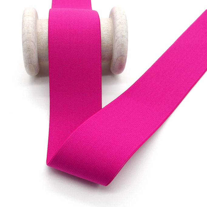 40‑mm‑Gummiband in pink, elastisches Nähband für farbenfrohe DIY‑Projekte.