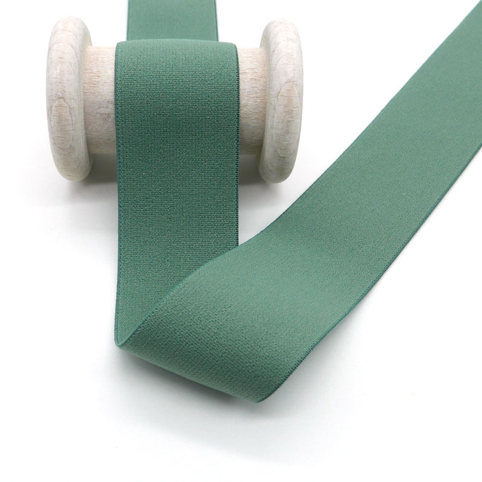 40‑mm‑Gummiband in jade, weich und elastisch für Unterwäsche und DIY‑Projekte