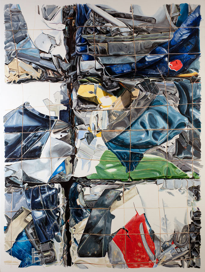 THE HAPPINES OF JOHN CHAMBERLAIN 2016 Acryl auf Leinwand 200 x 150 cm