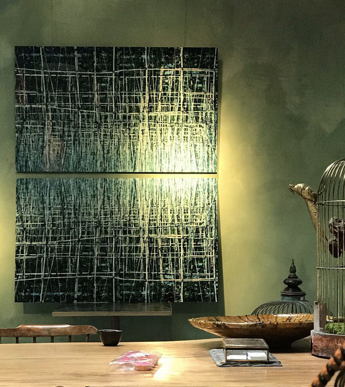 Bamboo on the wall