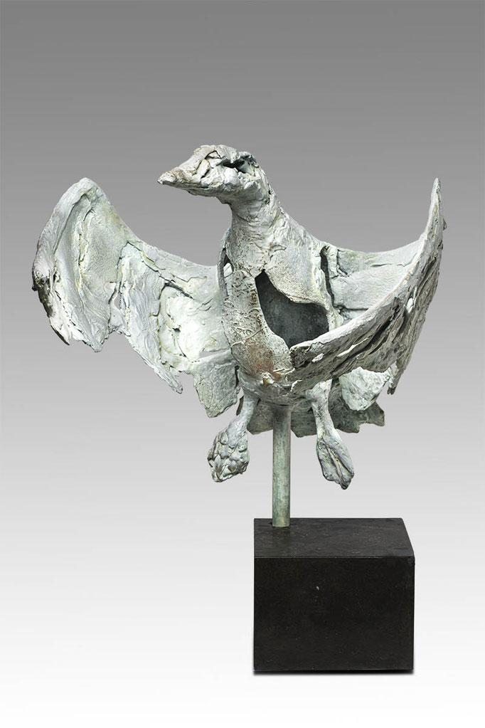 Wilma Hoebee, bronze, Rietgans, 50x56 cm. Limited Edition 4. EUR 5000