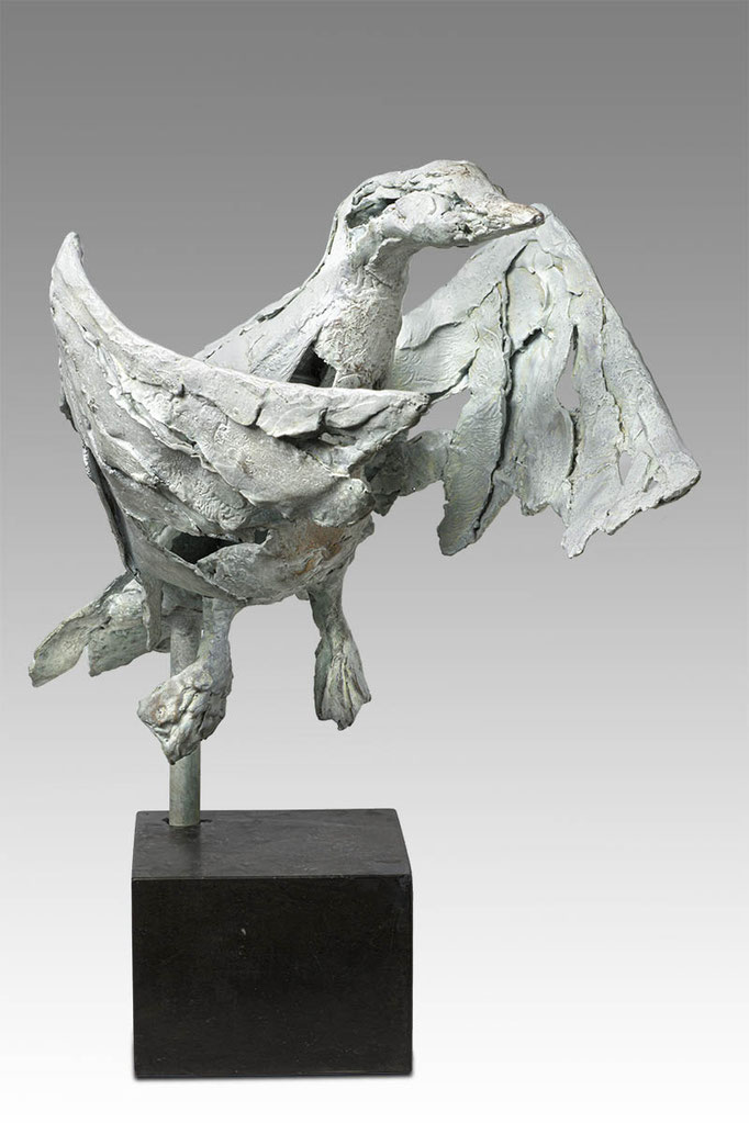 Wilma Hoebee, bronze, Rietgans, 50x56 cm. Limited Edition 4. EUR 5000