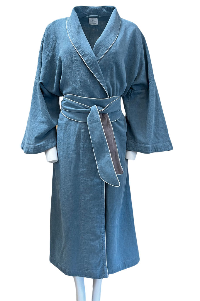 Kimono Bademantel aus Leinen