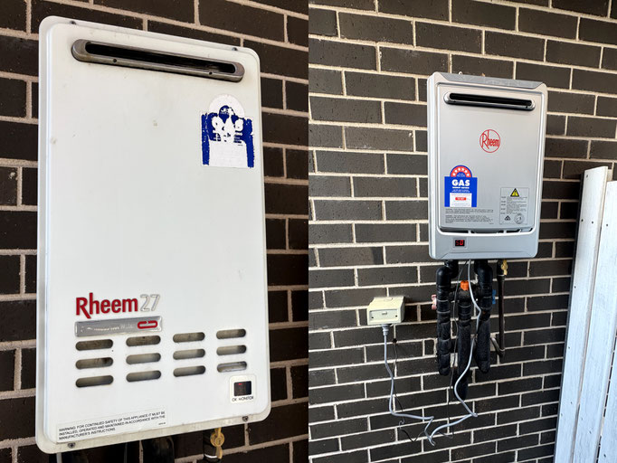 Replacement outdoor instant hot water heater